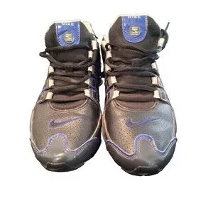 Nike Shox NZ Men’s Size 8 Black Blue Leather Running Shoes Y2K Retro Nike Shox NZ Running Shoes Mens Size 11.5 Black Blue Leather  main image 4